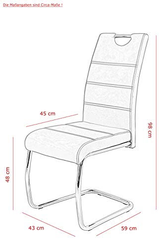Apollo Flora Esszimmer-/Küchenstuhl, Stahl, Anthrazit, 4er Set - 2