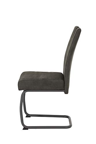 Apollo Flora Esszimmer-/Küchenstuhl, Stahl, Anthrazit, 4er Set - 11