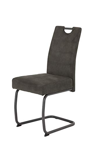 Apollo Flora Esszimmer-/Küchenstuhl, Stahl, Anthrazit, 4er Set - 12