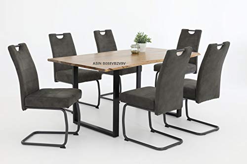 Apollo Flora Esszimmer-/Küchenstuhl, Stahl, Anthrazit, 4er Set - 4