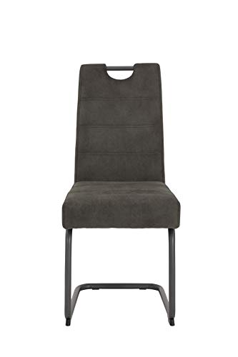 Apollo Flora Esszimmer-/Küchenstuhl, Stahl, Anthrazit, 4er Set - 5