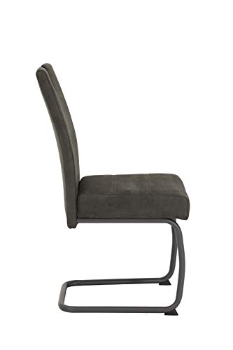 Apollo Flora Esszimmer-/Küchenstuhl, Stahl, Anthrazit, 4er Set - 7