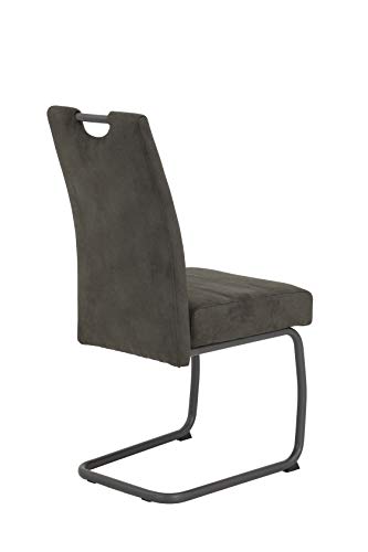 Apollo Flora Esszimmer-/Küchenstuhl, Stahl, Anthrazit, 4er Set - 8