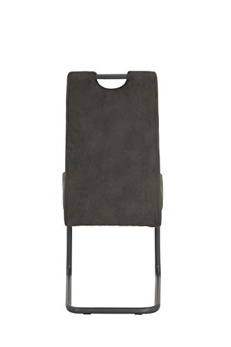 Apollo Flora Esszimmer-/Küchenstuhl, Stahl, Anthrazit, 4er Set - 9