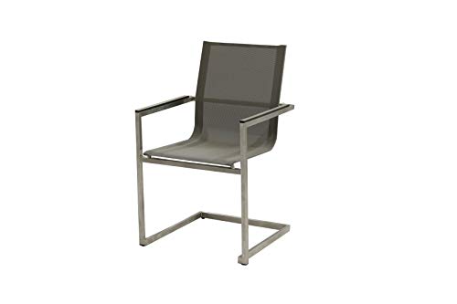 4X Gartensessel Freischwinger Gartenstuhl Metall Campingstuhl Hochlehner Set - 7