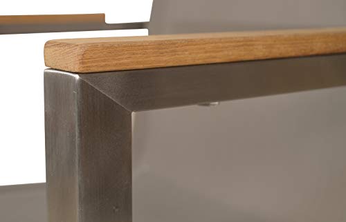 Kai Wiechmann Teak Edelstahl Freischwinger leicht ✓ modern ✓ stapelbar ✓ - 4