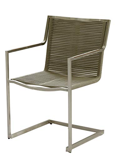 4X Gartensessel Freischwinger Gartenstuhl Metall Campingstuhl Hochlehner Set - 2