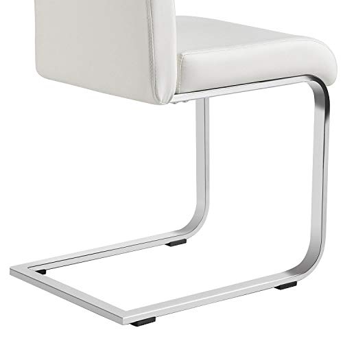 Yaheetech Esszimmerstühle 2er Set Freischwinger Esszimmerstuhl Polsterstuhl Kunstleder 135 kg belastbar - 7