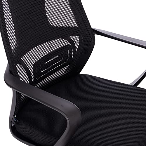 SVITA Delta 2er-Set Besucherstuhl Konferenzstühle Freischwinger mit Armlehnen Schwarz - 8