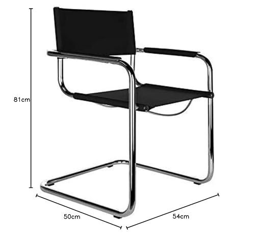 Denver Freischwinger Klassiker Besucherstuhl Leder Schwarz - 2