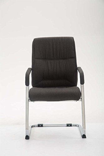 CLP XXL-Freischwinger Anubis Mit Gepolsterter Sitzfläche I Konferenzstuhl Mit Metallgestell Und Stoffbezug, Farbe:dunkelgrau - 4