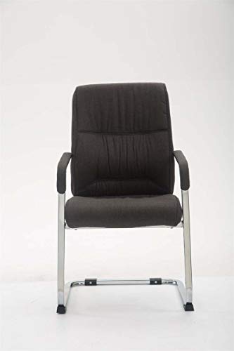CLP XXL-Freischwinger Anubis Mit Gepolsterter Sitzfläche I Konferenzstuhl Mit Metallgestell Und Stoffbezug, Farbe:dunkelgrau - 5