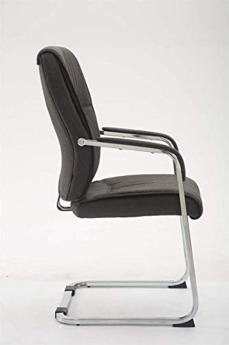 CLP XXL-Freischwinger Anubis Mit Gepolsterter Sitzfläche I Konferenzstuhl Mit Metallgestell Und Stoffbezug, Farbe:dunkelgrau - 7