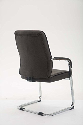 CLP XXL-Freischwinger Anubis Mit Gepolsterter Sitzfläche I Konferenzstuhl Mit Metallgestell Und Stoffbezug, Farbe:dunkelgrau - 8