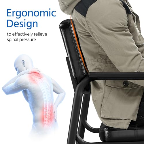 Yaheetech Besucherstühle Wartezimmerstühle Gästestühle mit Armlehne und Lehne, Konferenzraumstühle Wohnzimmerstuhl Polsterstuhl Esszimmerstuhl Kunstleder für Wohnzimmer, 2 Stück Schwarz - 5