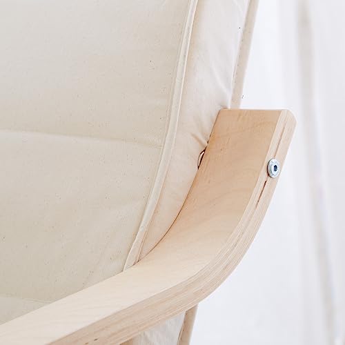 Homestyle4u 2406, Relaxsessel mit Liegefunktion Schwingstuhl mit Armlehne Schwingsessel Wohnzimmer Bezug Beige Creme - 8