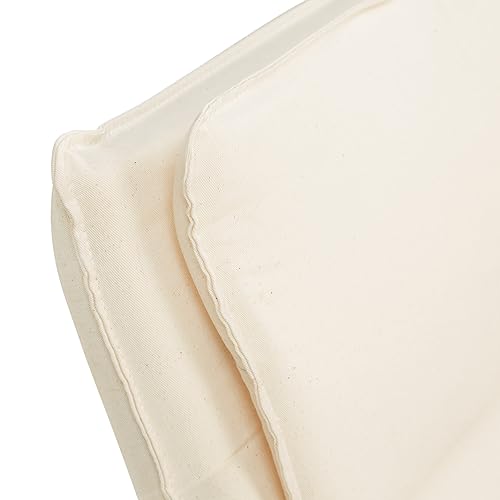 Homestyle4u 2404, Relaxsessel Schwingstuhl mit Armlehne Schwingsessel Wohnzimmer Relax Stuhl Bezug Beige Creme - 7