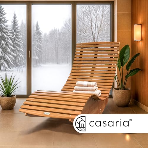 Casaria® Java Gartenliege Holz Wetterfest Klappbar Ergonomisch FSC®-Zertifiziert Akazie Holzliege - 5