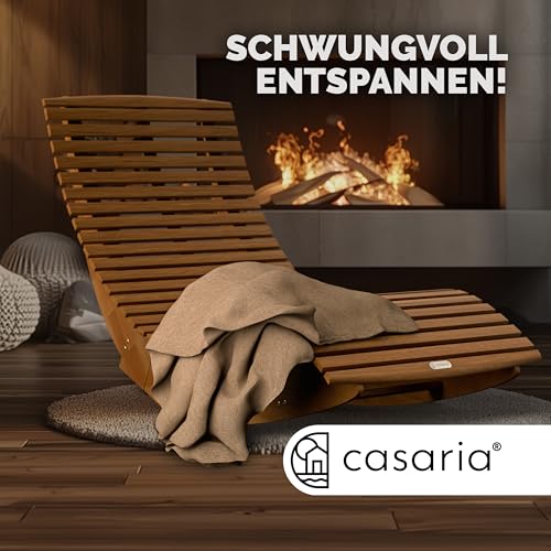 Casaria® Java Gartenliege Holz Wetterfest Klappbar Ergonomisch FSC®-Zertifiziert Akazie Holzliege - 8