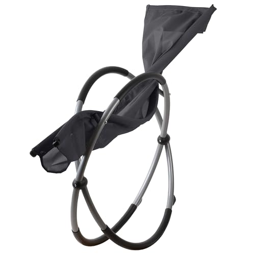 CampFeuer Relaxliege | Gartenliege klappbar, Sonnenliege, Gartenstuhl | Klappstuhl, Liegestuhl, Schaukelsessel, Schwungliege, Schwingliege, Schaukelliege, Outdoorliege, Strandliege (Anthrazit) - 4