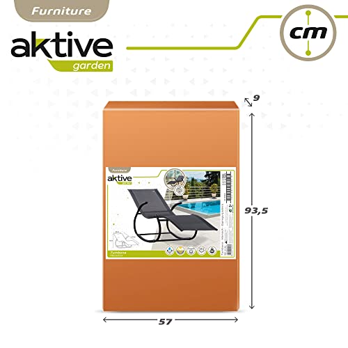 AKTIVE 61061 - Schaukelstuhl im Außenbereich mit Kissen, Maße: 60 x 172 x 75 cm, Kapazität 1 Person, robust mit UV50-Schutz, Hängematte für Gartenmöbel, Gartenmöbel - 7
