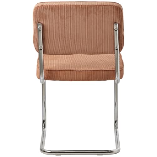 Happy Garden Satz von 2 Freischwinger-Stühlen in terracottafarbenem Cord Maria - 6