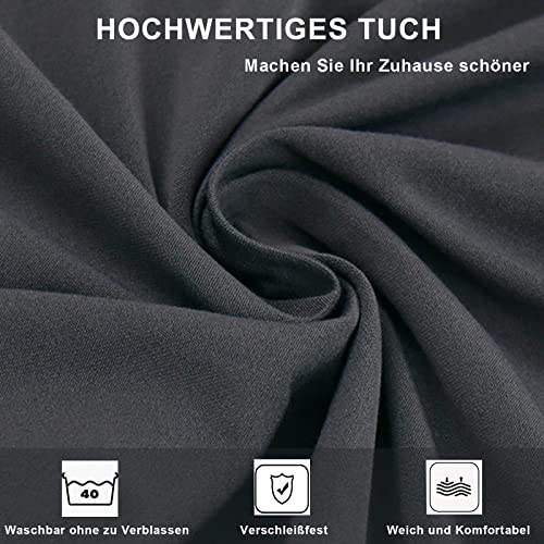 Meision Stuhlhussen 4 oder 6er Set, Abnehmbare waschbar Spandex Stuhlüberzug Stuhlbezug Stretch Universale für Hotel, Zeremonie, Bankett, Restaurant, Zuhause(4er Set, Anthrazit) - 2