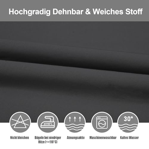 Yugarlibi Stuhlhussen 6er Set Stretch Stuhlhussen Schwingstuhl Elastische Hussen Stuhlbezug Abnehmbarer Waschbarer Stühle Schutz für Küche Restaurant Hotel Bankett Hochzeit (Dunkelgrau, 6 Stück) - 4