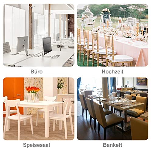 Yugarlibi Stuhlhussen 6er Set Stretch Stuhlhussen Schwingstuhl Elastische Hussen Stuhlbezug Abnehmbarer Waschbarer Stühle Schutz für Küche Restaurant Hotel Bankett Hochzeit (Dunkelgrau, 6 Stück) - 7