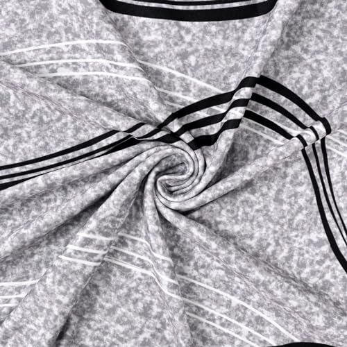 Alishomtll Stretch Stuhlhussen 4er/6er Set Grau Stuhlbezug Schwingstuhl Elastische Hussen Abnehmbarer Waschbarer Stühle Schutz für Esszimmer Restaurant Hotel Bankett Hochzeit (Grau Wellung, 4 Stück) - 8