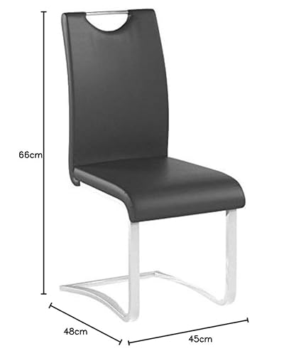 Robas Lund, Stuhl, Esszimmerstuhl, Schwingstuhl Köln, 2er Set, Grau, 57 x 43 x 100 cm - 10