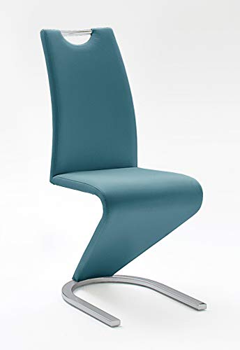 Robas Lund Esszimmerstühle 2er Set Schwingstuhl Petrol, Esszimmerstuhl Stuhl Amado, 62.0 x 45.0 x 102.0 cm - 3