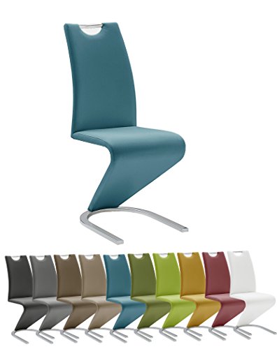 Robas Lund Esszimmerstühle 2er Set Schwingstuhl Petrol, Esszimmerstuhl Stuhl Amado, 62.0 x 45.0 x 102.0 cm - 4