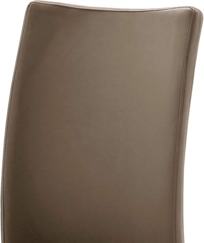 möbelando Schwingstuhl Stuhl Schwinger Esszimmerstuhl Freischwinger Echtleder Muvo II (2er Set) (Cappuccino) - 4