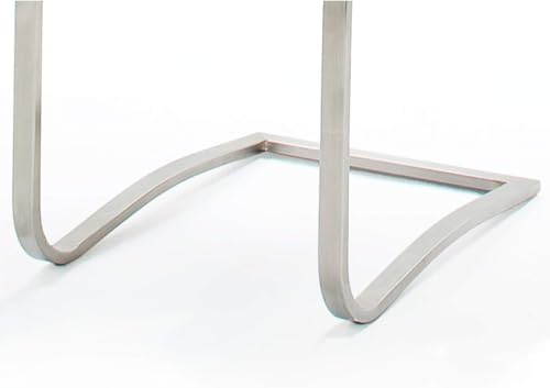 möbelando Schwingstuhl Stuhl Schwinger Esszimmerstuhl Freischwinger Echtleder Muvo II (2er Set) (Cappuccino) - 6