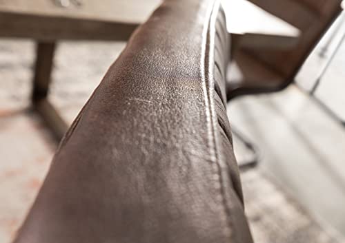 MASSIVMOEBEL24.DE Iron Label Freischwinger #03 52x62x89, Farbe:braun, Anzahl:1 Stück, Material:Echtleder - 6