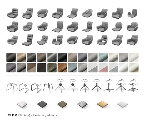 DELIFE Schwingstuhl Heira-Flex mit Armlehnen Freischwinger rund Edelstahl Echt-Leder Schlamm Taschenfederkern - 8