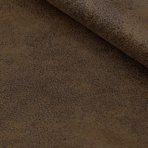 B&D home Esszimmerstühle Theo 4er Set, Küchenstuhl Bürostuhl Schwingstuhl Freischwinger Stühle für Küche, Esszimmer, Büro, Industrial modernes Design, Wildleder Optik Braun, 11138-BRAU-4 - 10