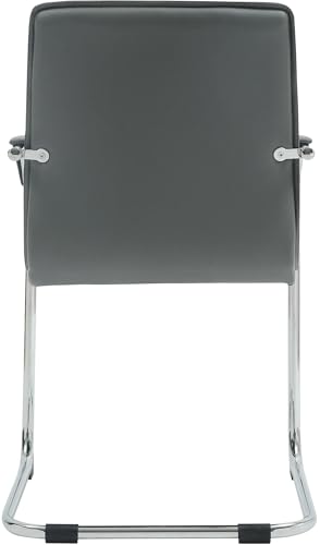 CLP Besucherstuhl Tira Kunstleder I Freischwinger Mit Gepolsterter Sitzfläche, Farbe:grau - 5