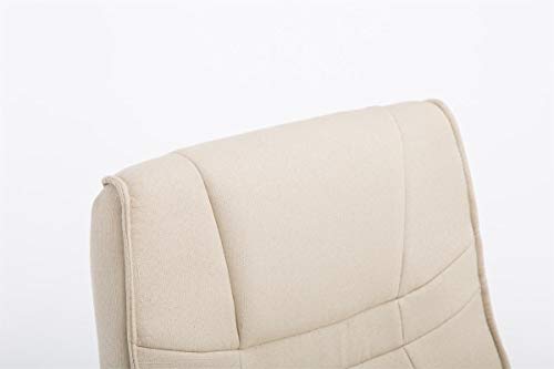 CLP XXL-Freischwinger Attila mit Metallgestell und Armlehne Bürostuhl mit Stoffbezug und Polsterung Creme - 11