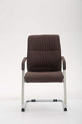 CLP XXL-Freischwinger Anubis Mit Gepolsterter Sitzfläche I Konferenzstuhl Mit Metallgestell Und Stoffbezug, Farbe:braun - 5