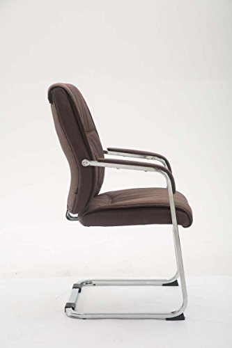 CLP XXL-Freischwinger Anubis Mit Gepolsterter Sitzfläche I Konferenzstuhl Mit Metallgestell Und Stoffbezug, Farbe:braun - 6