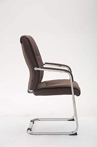 CLP XXL-Freischwinger Anubis Mit Gepolsterter Sitzfläche I Konferenzstuhl Mit Metallgestell Und Stoffbezug, Farbe:braun - 7