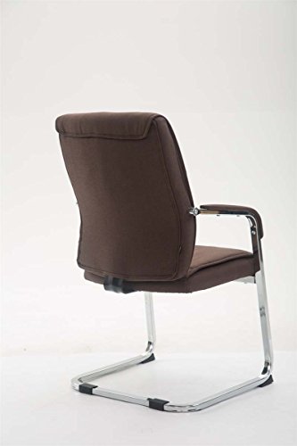 CLP XXL-Freischwinger Anubis Mit Gepolsterter Sitzfläche I Konferenzstuhl Mit Metallgestell Und Stoffbezug, Farbe:braun - 8