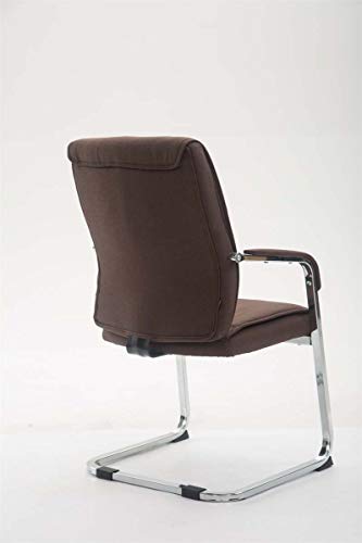 CLP XXL-Freischwinger Anubis Mit Gepolsterter Sitzfläche I Konferenzstuhl Mit Metallgestell Und Stoffbezug, Farbe:braun - 9