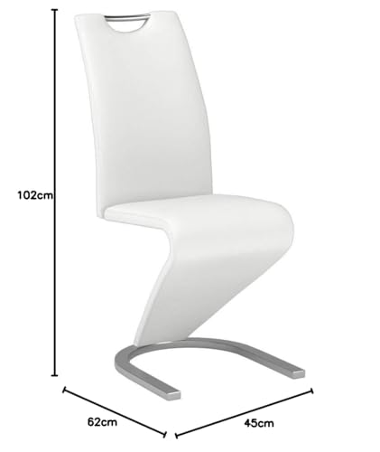 Robas Lund Schwingstuhl Amado mit Griff 2er Set – weiß - 2