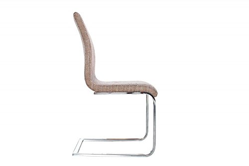 DuNord Design Stuhl Freischwinger RIVIERA coffee braun Chrom - 2